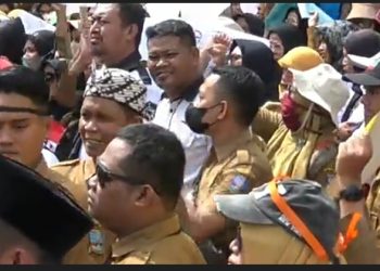 Sudah diangkat PPPK,ribuan Honorer di Kab Serang demo tuntut PPPK penuh waktu