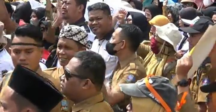 Sudah diangkat PPPK,ribuan Honorer di Kab Serang demo tuntut PPPK penuh waktu