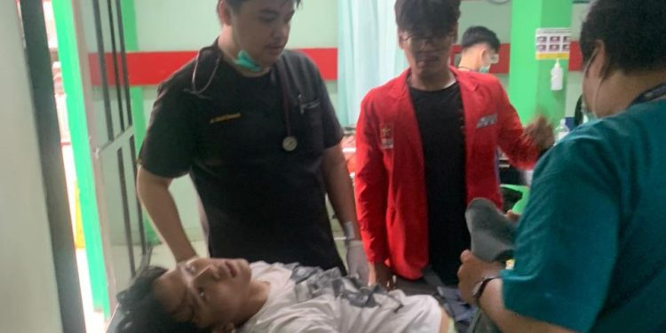 Polisi Bubarkan Paksa Aksi LMND Serang Tolak “Serakahnomics”, Satu Mahasiswa Luka